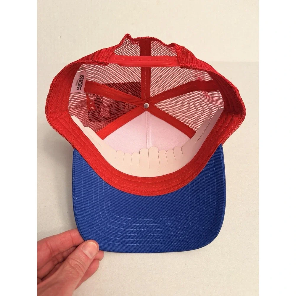 Mickey Mouse American Flag Glasses Trucker Cap One Size Fits Most Red White Blue